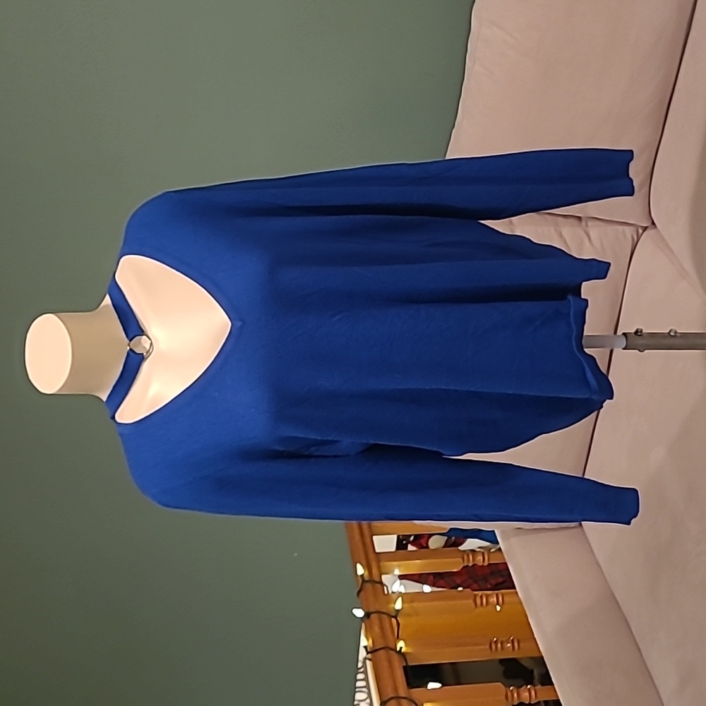 Torrid Vneck choker Royal Blue Sweater